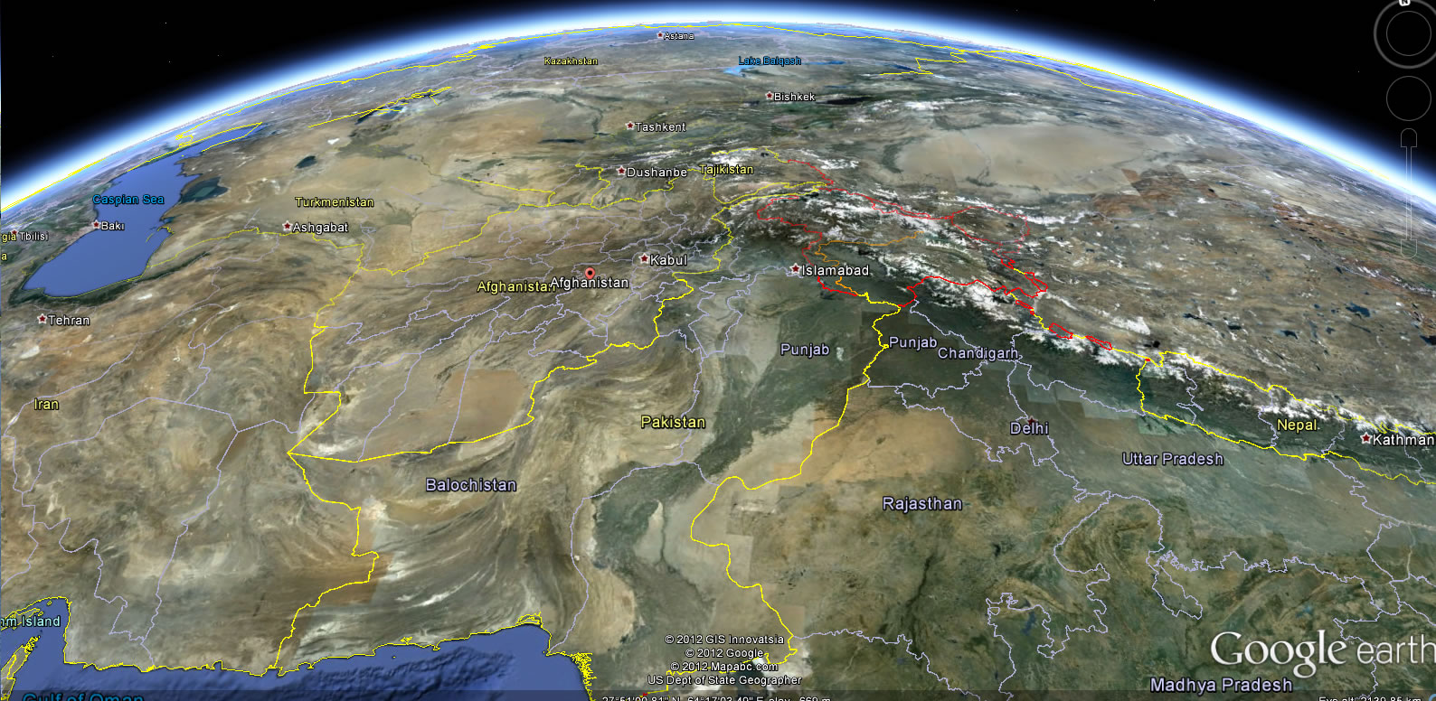Afghanistan terre carte